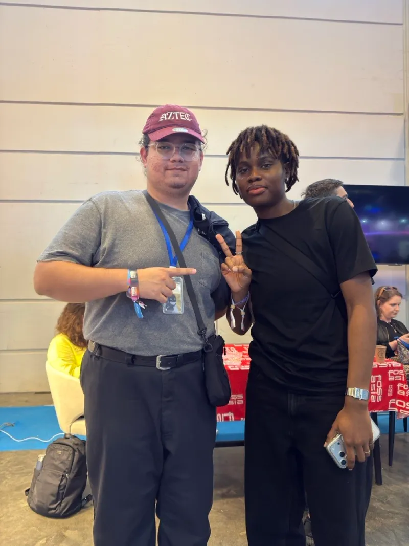 Gerson with Perrie at Devconnect 2025 conference space